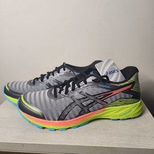 Asics Mid Grey, Flash Coral, Safety Yellow Gel Preleus Women's 11.5